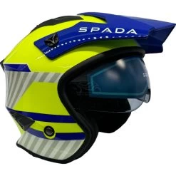 Spada Rock Pilot Helmet – Blue/White/Yellow -Motorcycle Riding Equipment Spada Rock Pilot 06 Motorcycle Helmet Blue White Fluo 6