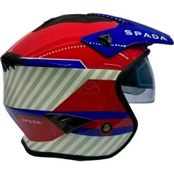 Spada Rock Pilot Helmet – Blue/White/Red -Motorcycle Riding Equipment Spada Rock Pilot 06 Motorcycle Helmet Blue White Red 7