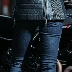 Spada Ronin Women’s Jeans – Raw Indigo -Motorcycle Riding Equipment Spada Ronin Ladies Motorcycle Jeans Raw Indigo Lifestyle 2