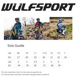 Wulfsport Cub Trials Boots 19 Wulfsport Cub Trials Boots -Motorcycle Riding Equipment Wulfsport Cub Motorcycle Boots Size Guide